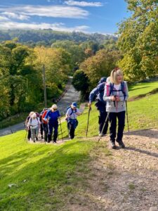Walking up the hill